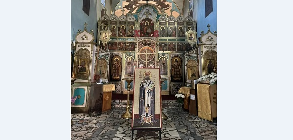 Мозаичный образ священномученика Илариона (Троицкого), архиепископа Верейского в храме Покрова Пресвятой Богородицы г. Протвино Мозаичный образ священномученика Илариона (Троицкого), архиепископа Верейского в храме Покрова Пресвятой Богородицы г. Протвино